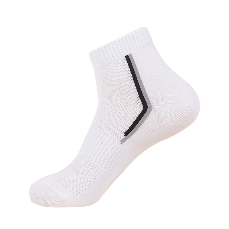 Breathable Non Slip Spring Summer Running Socks Fitness Sports Men Thin Cotton Socks Short Gym Socks